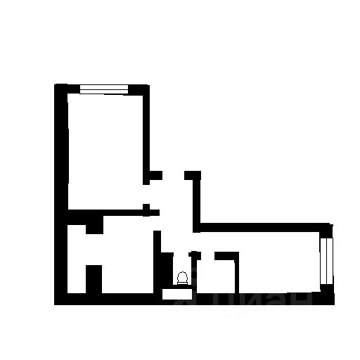 Планировка этой квартиры по данным Циан