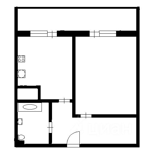Планировка этой квартиры по данным Циан