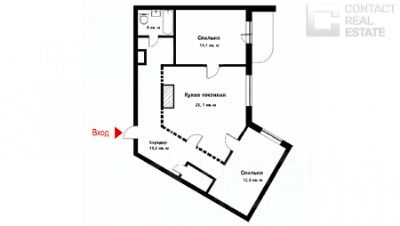 3-комн.кв., 82 м², этаж 12
