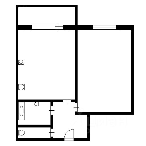 Планировка этой квартиры по данным Циан