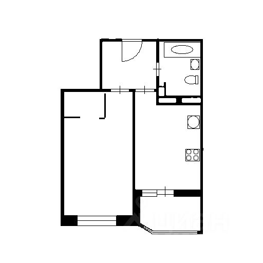 Планировка этой квартиры по данным Циан