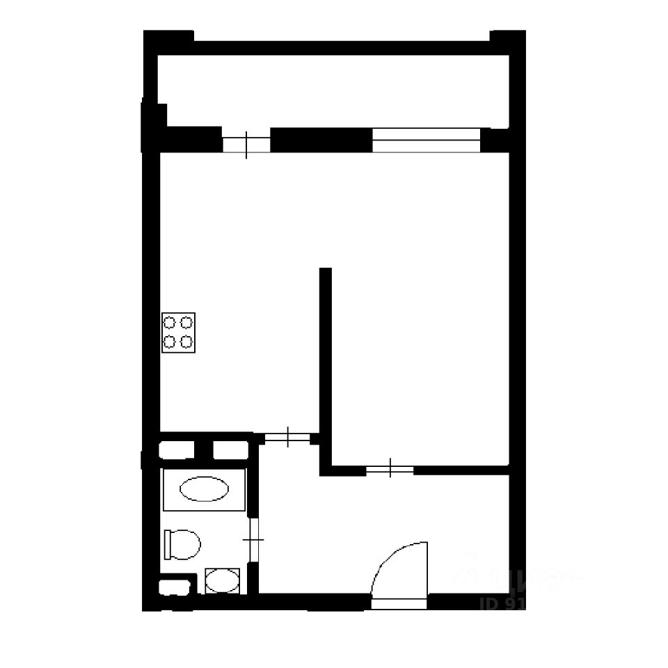 Планировка этой квартиры по данным Циан