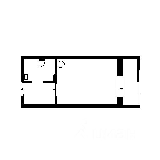 Планировка этой квартиры по данным Циан