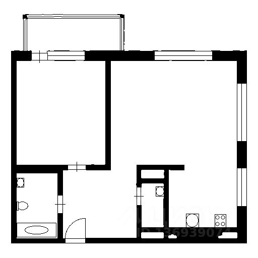 Планировка этой квартиры по данным Циан