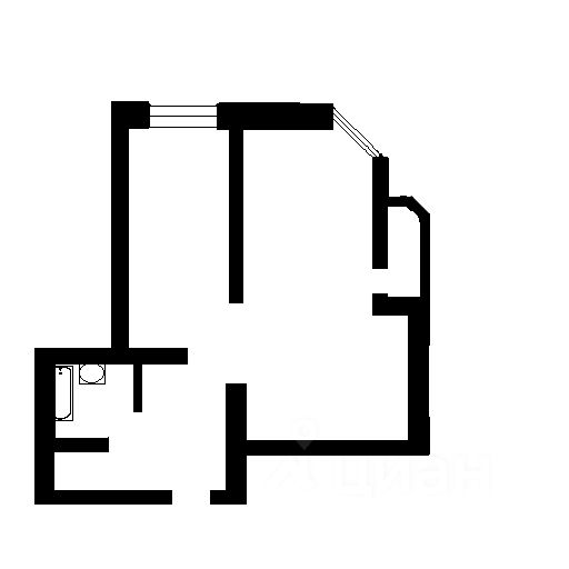 Планировка этой квартиры по данным Циан