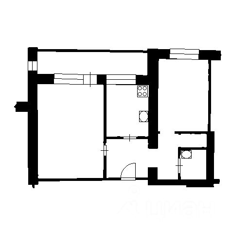 Планировка этой квартиры по данным Циан