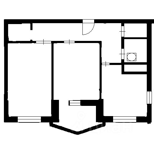 Планировка этой квартиры по данным Циан