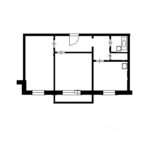 Планировка этой квартиры по данным Циан