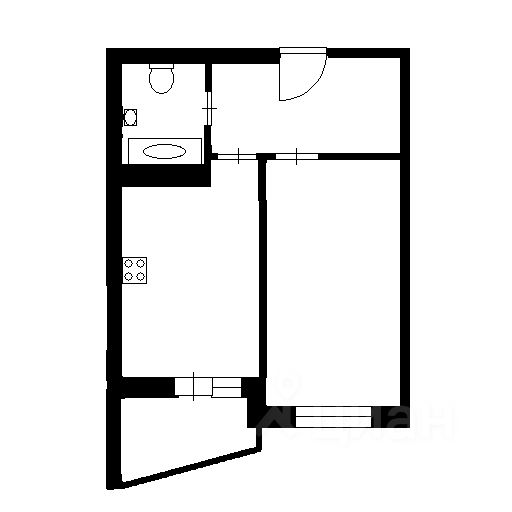 Планировка этой квартиры по данным Циан