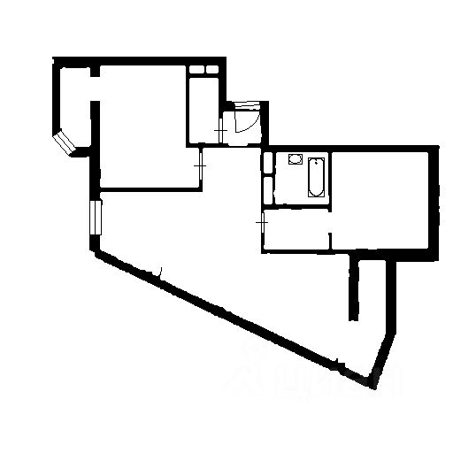 Планировка этой квартиры по данным Циан