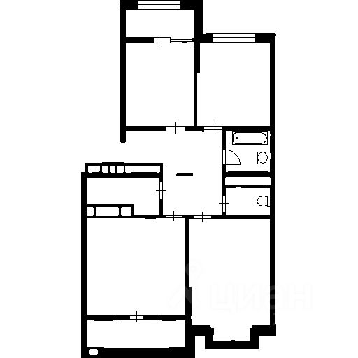 Планировка этой квартиры по данным Циан