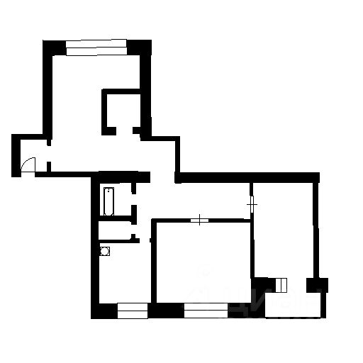Планировка этой квартиры по данным Циан