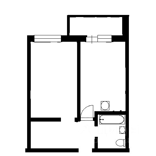 Планировка этой квартиры по данным Циан