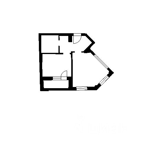 Планировка этой квартиры по данным Циан