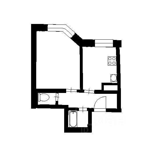 Планировка этой квартиры по данным Циан