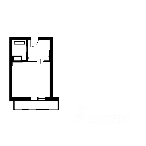 Планировка этой квартиры по данным Циан