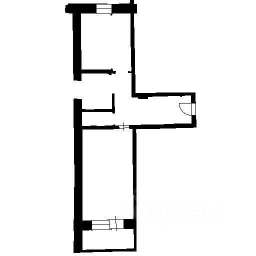 Планировка этой квартиры по данным Циан