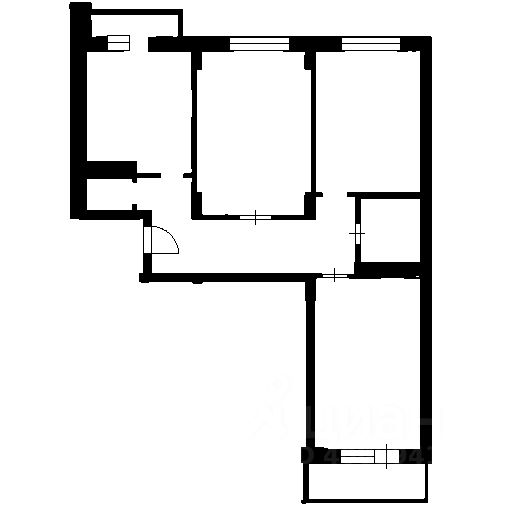 Планировка этой квартиры по данным Циан