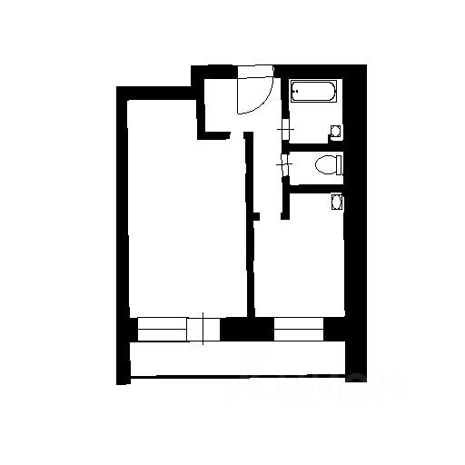 Планировка этой квартиры по данным Циан