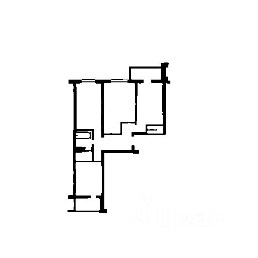 Планировка этой квартиры по данным Циан