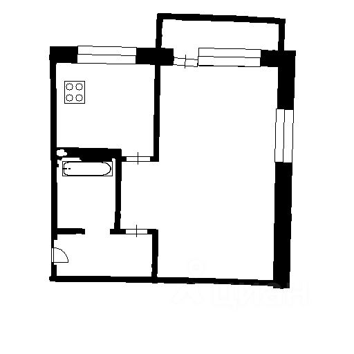 Планировка этой квартиры по данным Циан