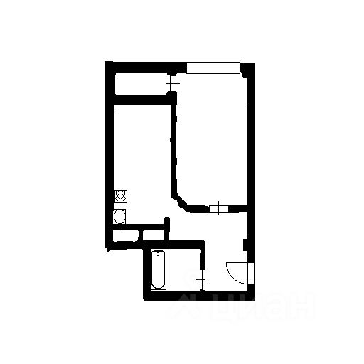 Планировка этой квартиры по данным Циан