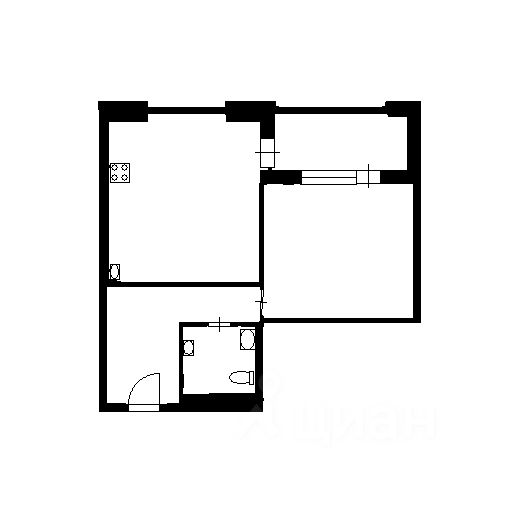 Планировка этой квартиры по данным Циан
