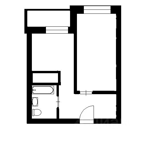Планировка этой квартиры по данным Циан