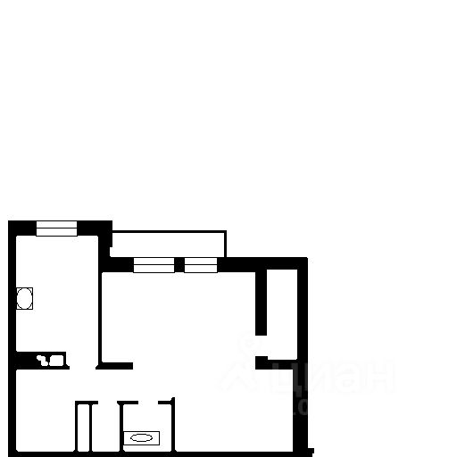 Планировка этой квартиры по данным Циан