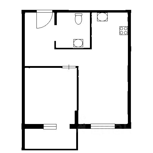 Планировка этой квартиры по данным Циан
