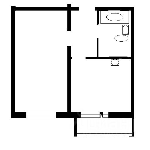 Планировка этой квартиры по данным Циан