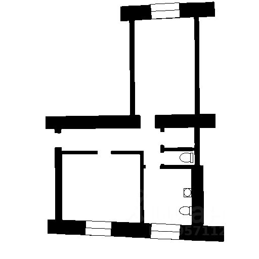 Планировка этой квартиры по данным Циан