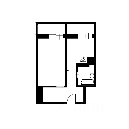 Планировка этой квартиры по данным Циан