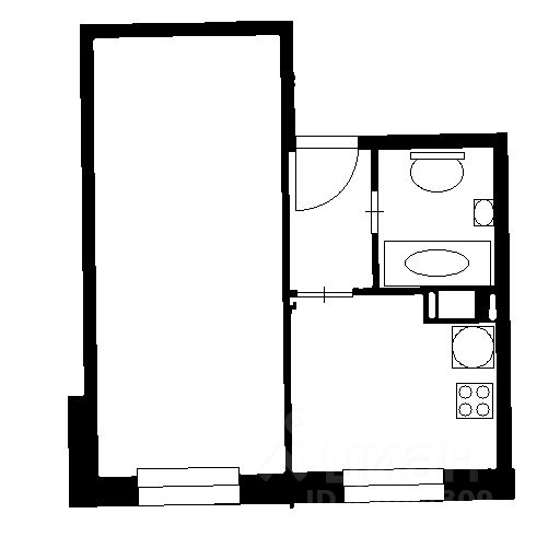 Планировка этой квартиры по данным Циан