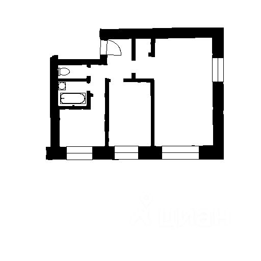 Планировка этой квартиры по данным Циан
