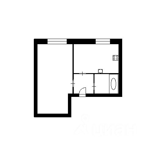 Планировка этой квартиры по данным Циан
