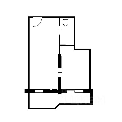 Планировка этой квартиры по данным Циан