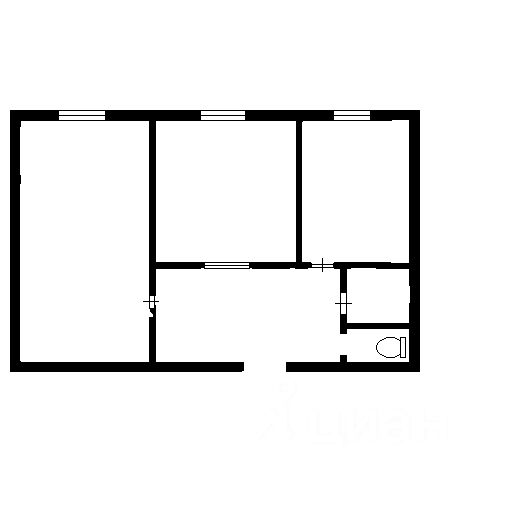 Планировка этой квартиры по данным Циан