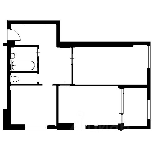 Планировка этой квартиры по данным Циан