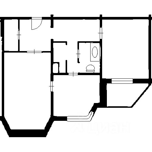Планировка этой квартиры по данным Циан