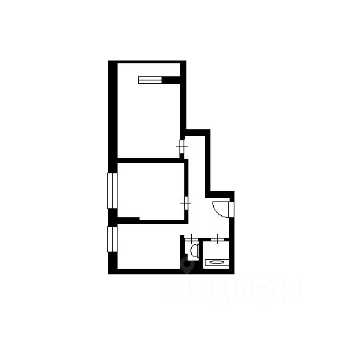Планировка этой квартиры по данным Циан