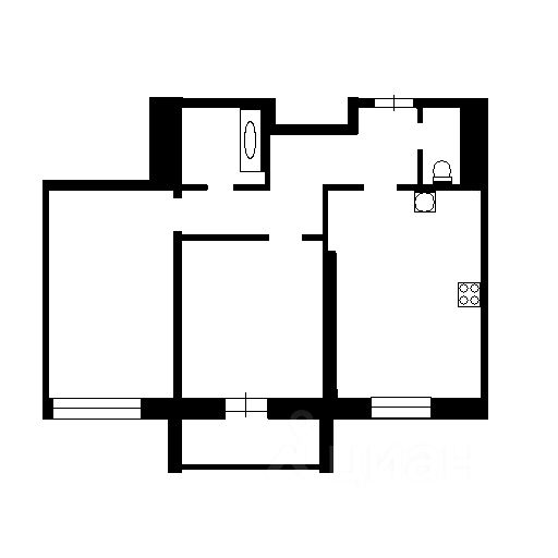 Планировка этой квартиры по данным Циан