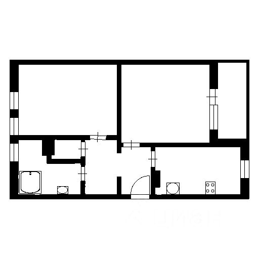Планировка этой квартиры по данным Циан