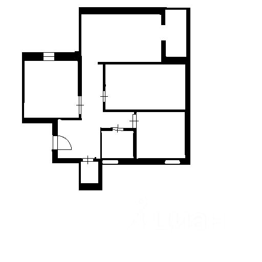 Планировка этой квартиры по данным Циан
