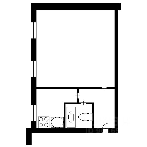 Планировка этой квартиры по данным Циан