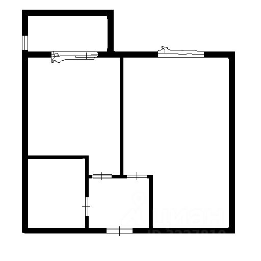 Планировка этой квартиры по данным Циан