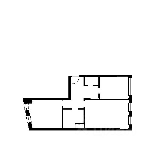 Планировка этой квартиры по данным Циан