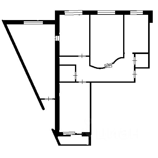 Планировка этой квартиры по данным Циан
