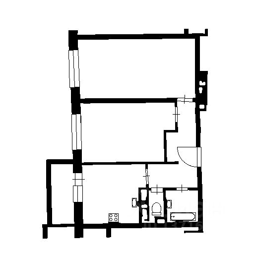 Планировка этой квартиры по данным Циан