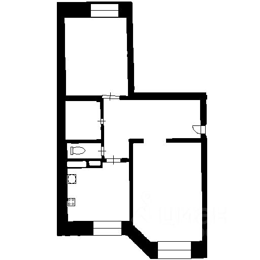 Планировка этой квартиры по данным Циан